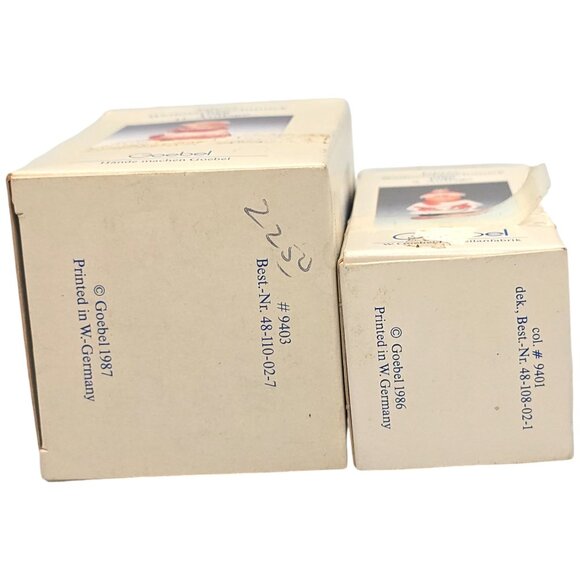 Vintage Goebel Annual Ornament Set 1986 & 1988 Porcelain Doll & Drummer Boy - Picture 14 of 14